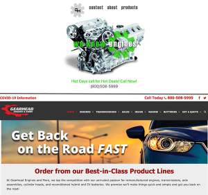Auto Part Sales Website Redesign, 2019
