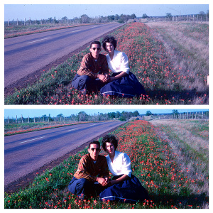 Photo editing from slide to 30"x40" canvas