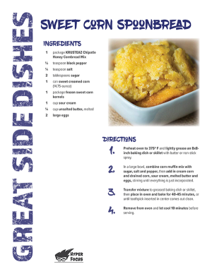 Cookbook layout