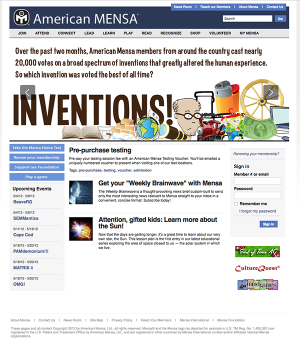 Nonprofit website, ~2012
