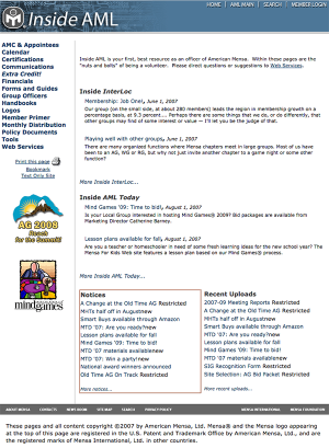 Intranet officer website, ~2007