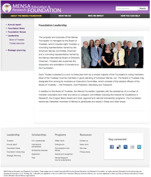 Nonprofit web content, leadership