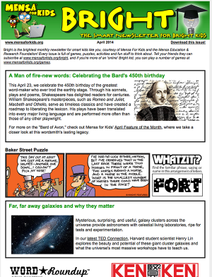 Nonprofit children's e-newsletter