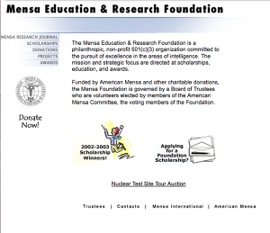 Foundation website, ~2003
