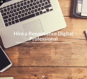 Personal resume website, ~2014