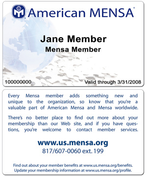 Nonprofit membership card