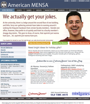Nonprofit website, ~2006
